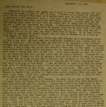 Personal Letter (pg. 1)